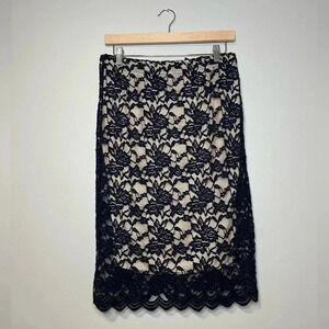 Atmosphere Navy Lace  Pencil Skirt